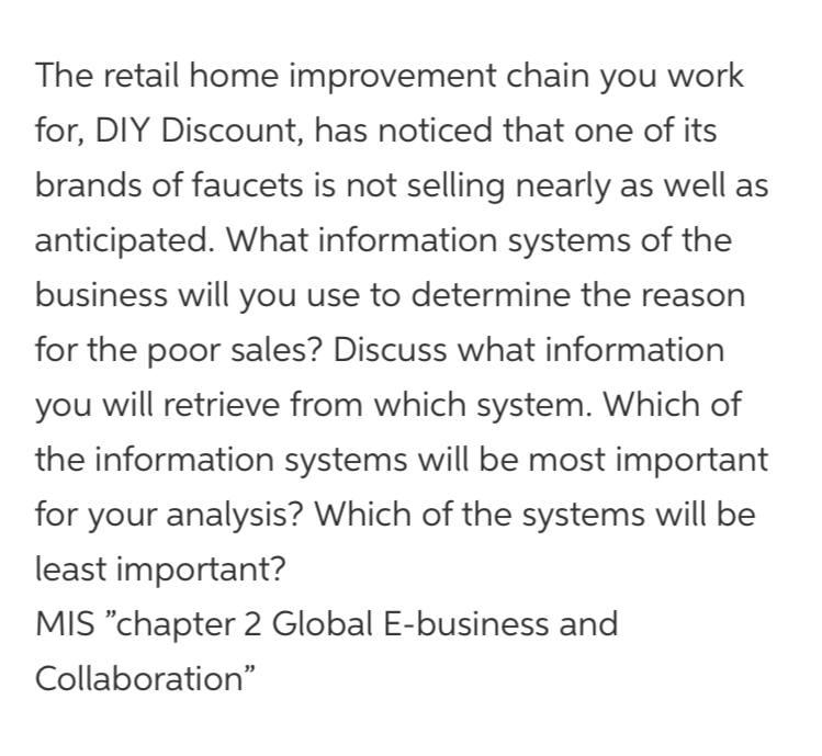 i need the answer quickly The retail home