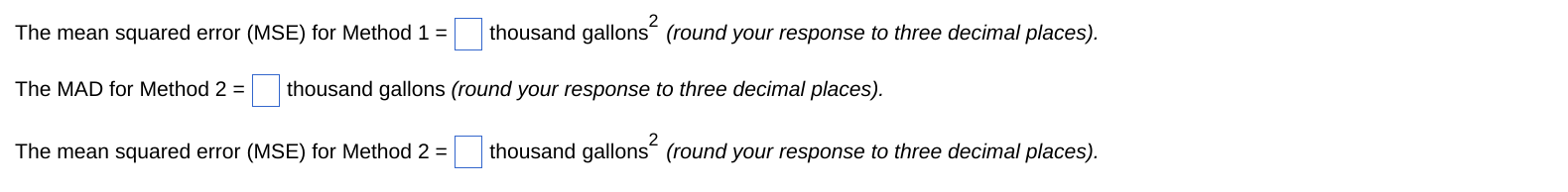 Following are two weekly forecasts made by two
