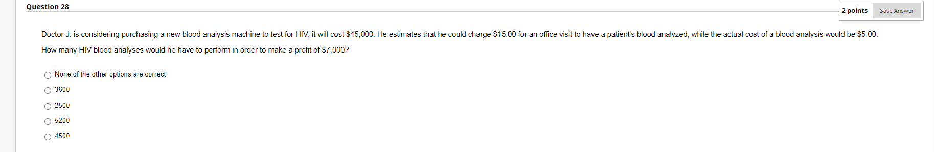 How many HIV blood analyses would he have to