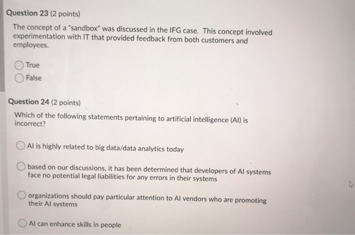 Question 21 [2 points) Training and maintaining