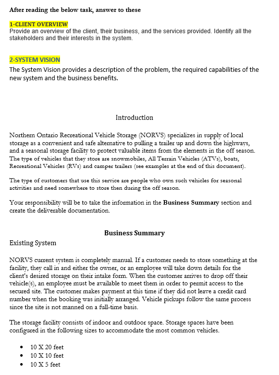 After reading the below task, answer to these