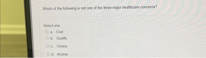 Which of the following is not one of the three