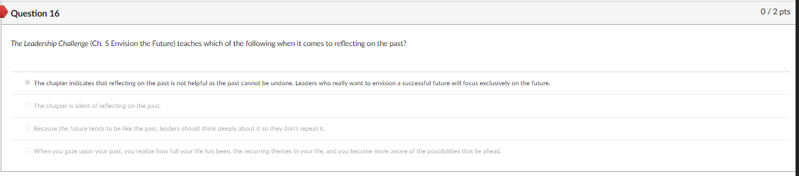 Question 12 0/2 pts In Chapter 4 of The