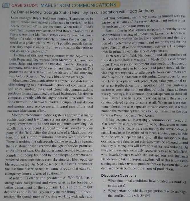 CASE STUDY: MAELSTROM COMMUNICATIONS By Daniel