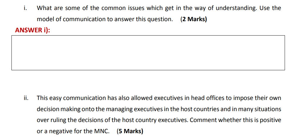 Question 3 (7 marks) Communication has undergone