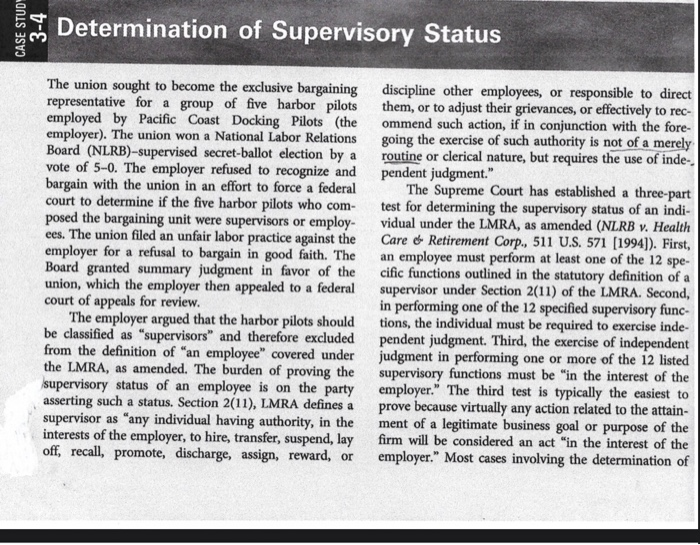 Read the Case Study 3.4, Determination of