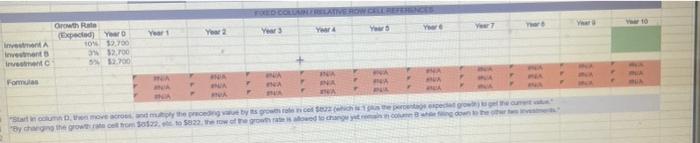 H RELATIVE CELL REFERENCES Growth Rate (Expacted)
