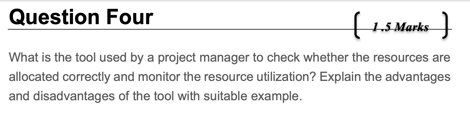 What is the tool used by a project manager to