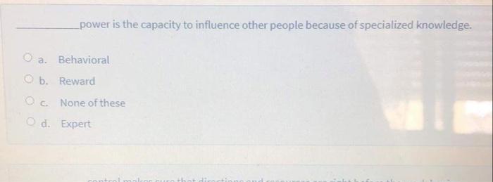 power is the capacity to influence other people