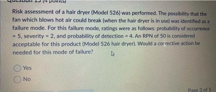 UCD 131 PUNILS) Risk assessment of a hair dryer