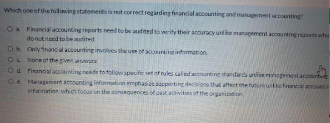 Which one of the following statements is not