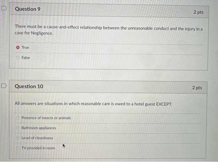 D Question 9 2 pts There must be a