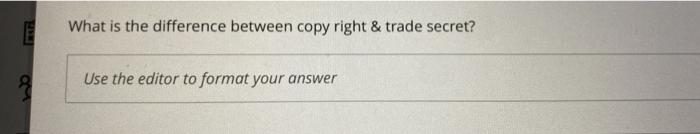 What is the difference between copy right & trade