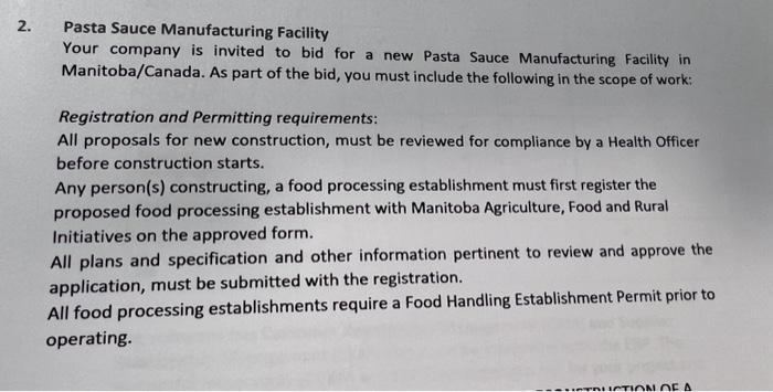 Pasta Sauce Manufacturing Facility Your company