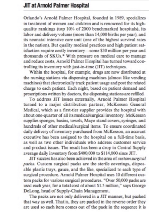 JIT at Arnold Palmer Hospital Orlando's Arnold