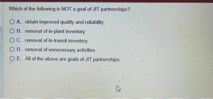 Answer plz? Which of the following is NOT a goal