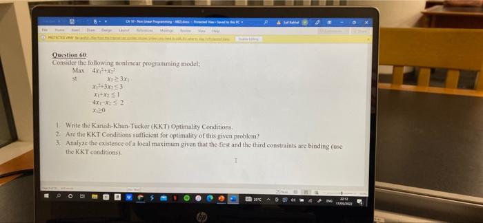 PASK Question 60 Consider the following nonlinear