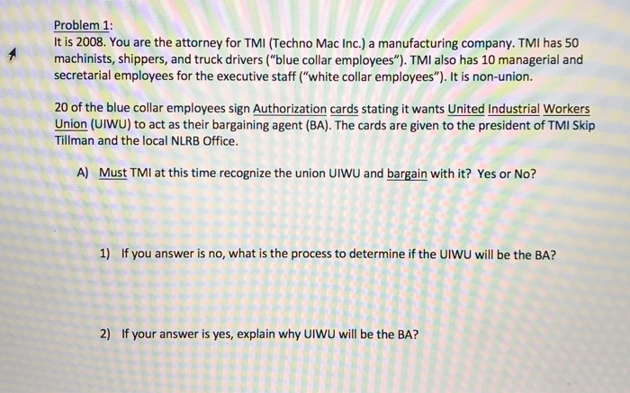 problem 1 is the case to help D) Assume an