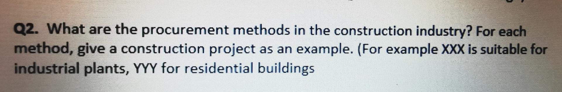 construction management corse Q2. What are the