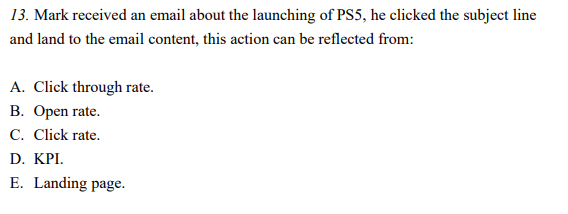 13. Mark received an email about the launching of