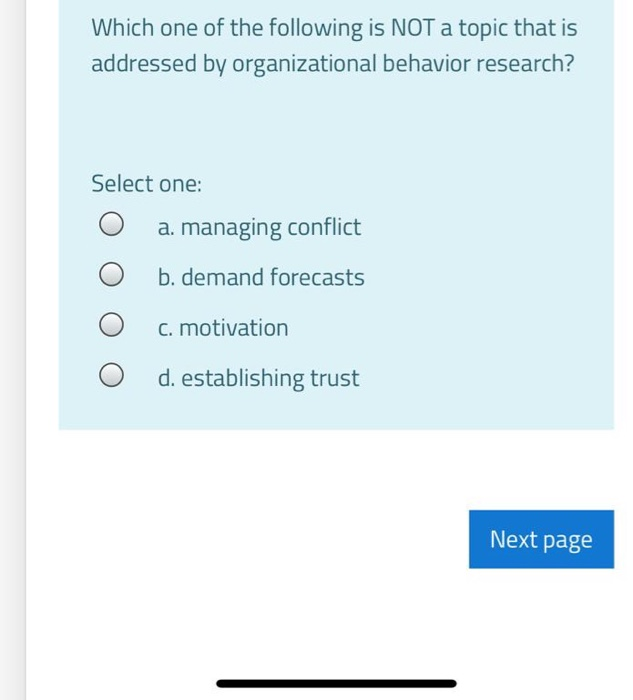 Which one of the following is NOT a topic that is