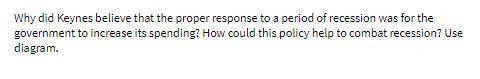 Why did Keynes believe that the proper response