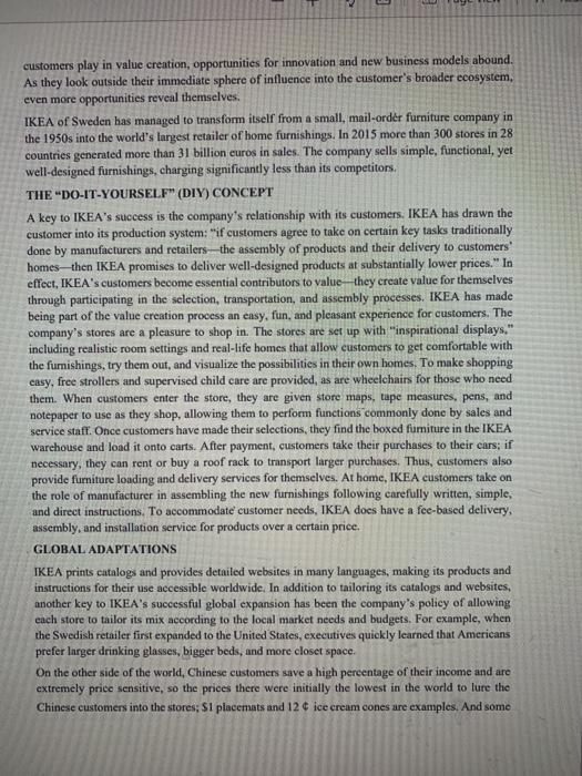 3- discuss the customers role as a productive
