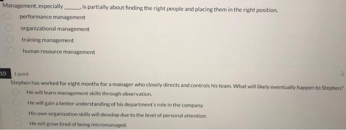 Management, especially , is partially about