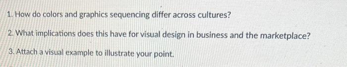 1. How do colors and graphics sequencing differ