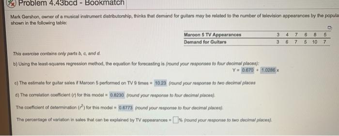 7 6 8 5 3 4 36 Problem 4.43bcd - Bookmatch Mark