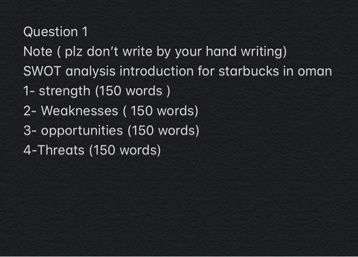 Question 1 Note (plz don't write by your hand