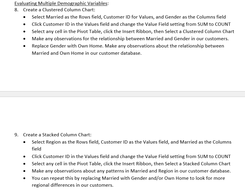 Week 7 Data Assignment Using Pivot Tables to