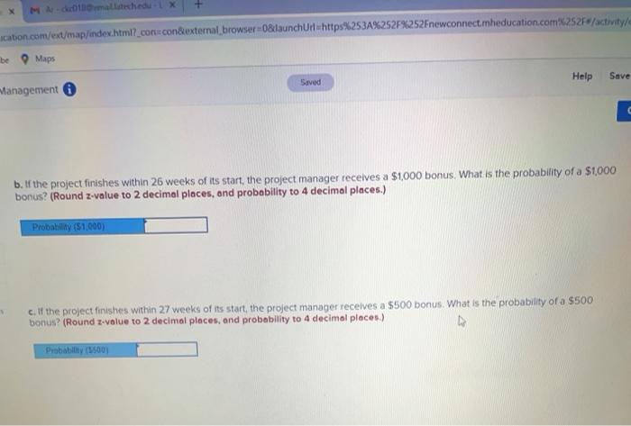 A project manager has compiled a list of major