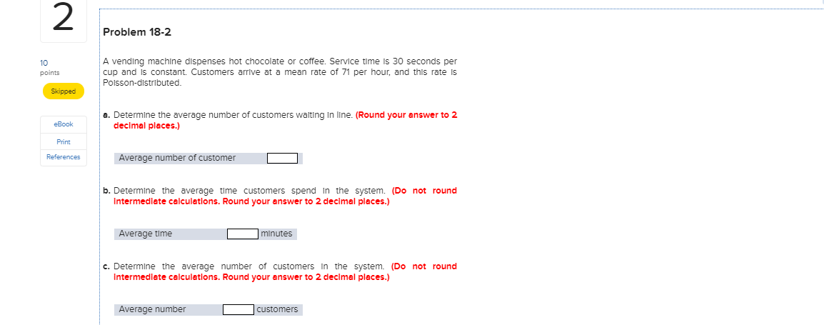 Problem 18-2 points A vending machine dispenses