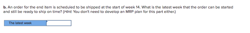 The following table lists the components needed