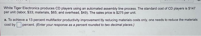White Tiger Electronics produces CD players using