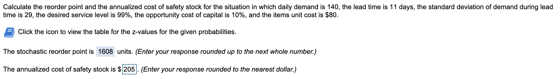 Please help me find the Annualized cost of safety