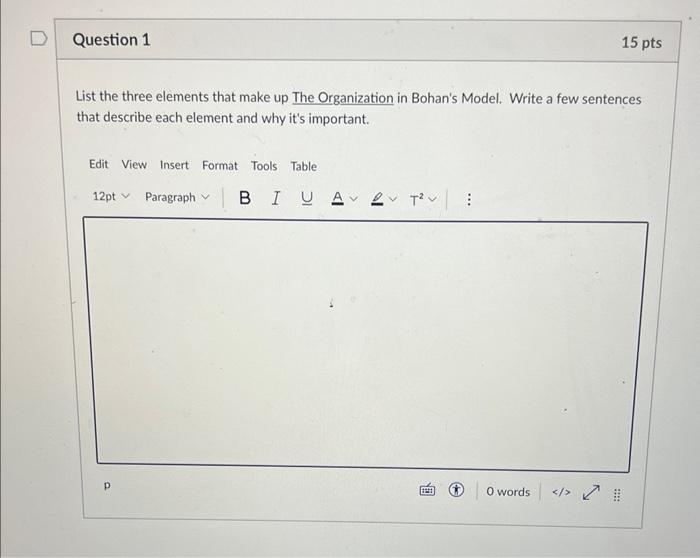 What are the 3 elements and why are they each