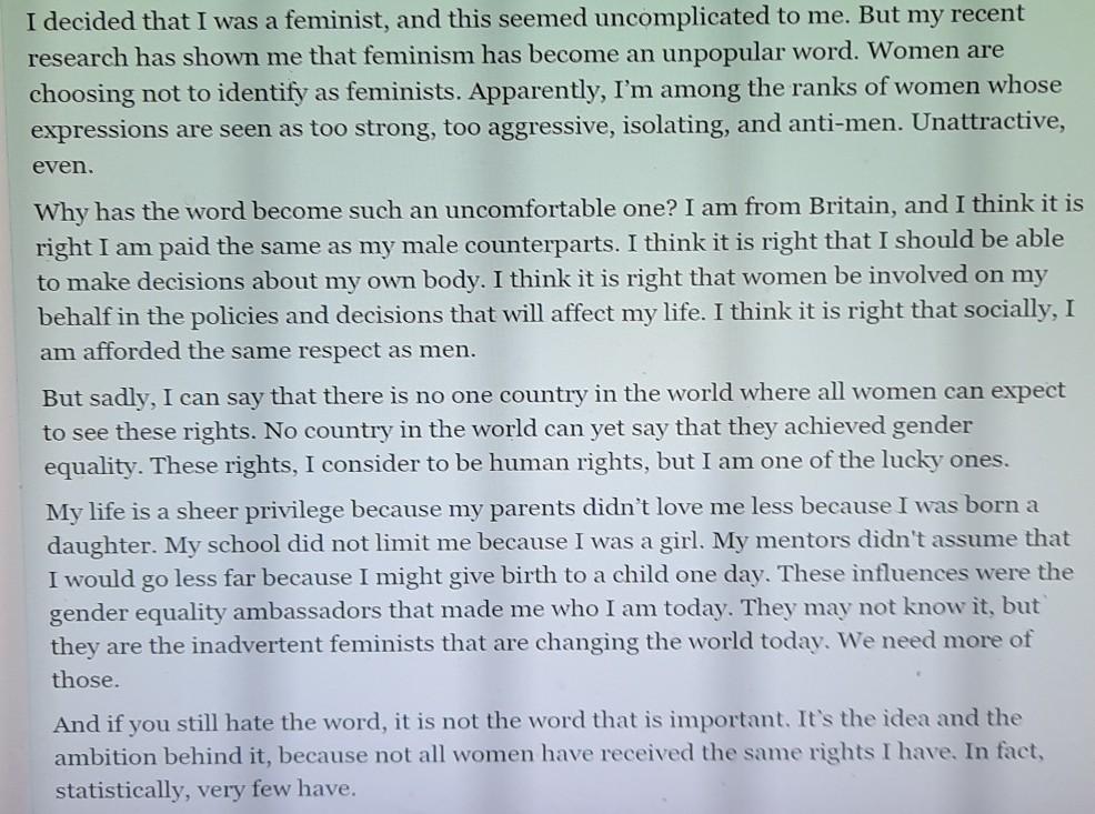 4 photos about the text and just 1 question to