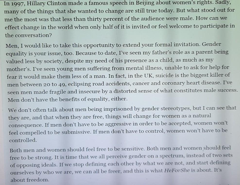 4 photos about the text and just 1 question to