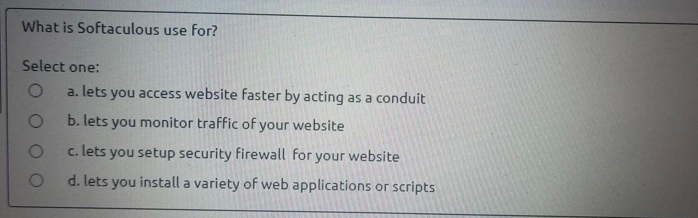 Why systems are vulnerable? Select one: a. c. The
