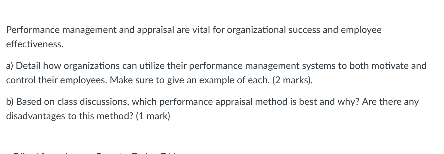 Performance management and appraisal are vital