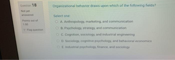 Which of the following would a growth mindset