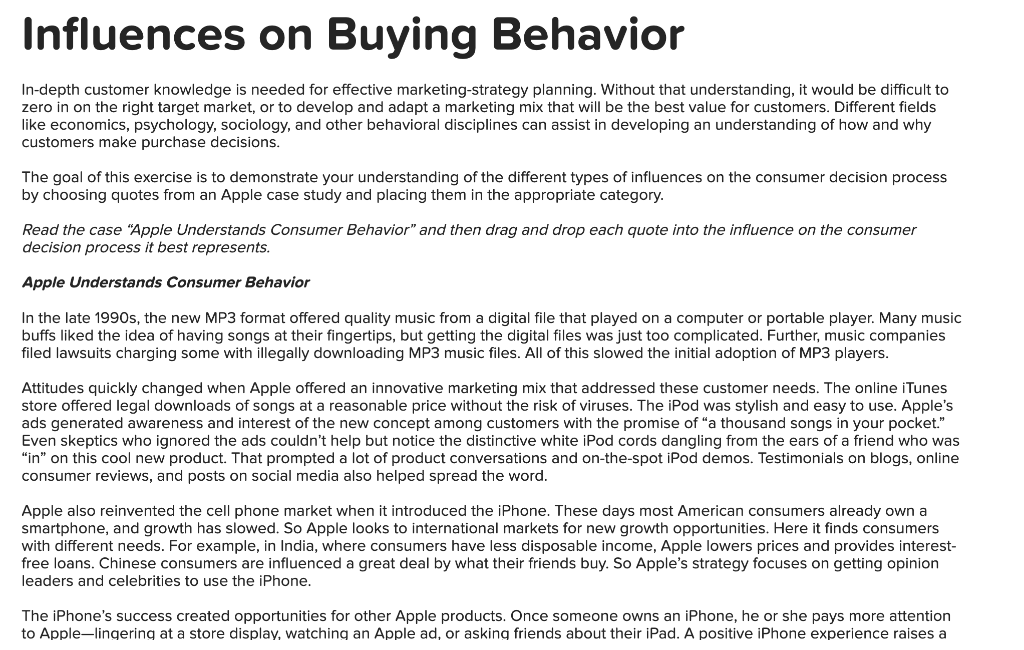 In-depth customer knowledge is needed for