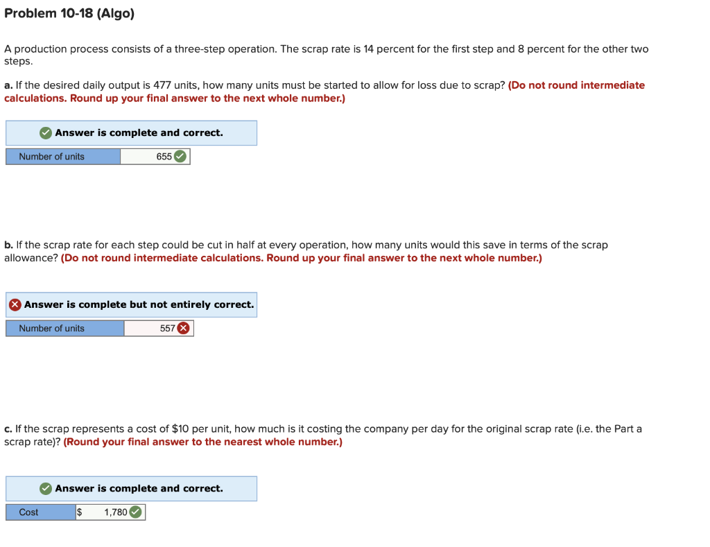 A production process consists of a three-step