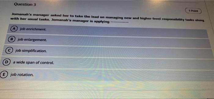 Question 4 1 Point Jassim is a Team Leader with a