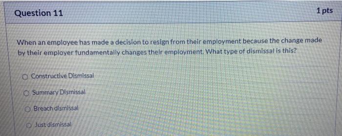 When an employee has made a decision to resign