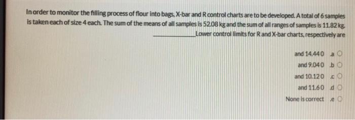 In order to monitor the filling process of flour
