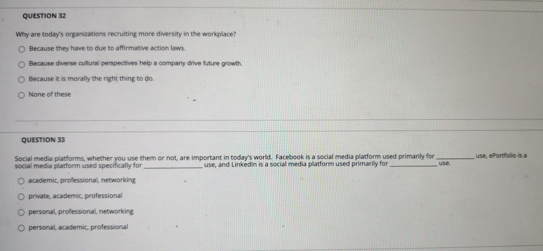 QUESTION 11 The MAPP Assessment: helps to assure