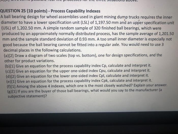 PLEASE show work QUESTION 25 (10 points) -